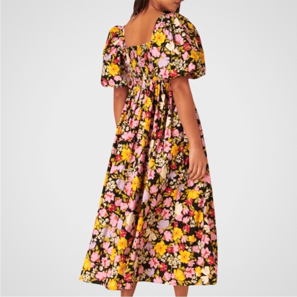 NWT Nobody's Child Nova Puff Sleeve
Black Floral Midi Dress Size 6 - Picture 5 of 15